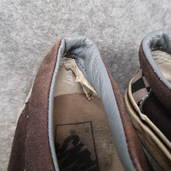 Vans Shoes Womens 6.5 Classic Slip On Sneakers Checkered Casual Canvas Skate - Picture 5 of 14